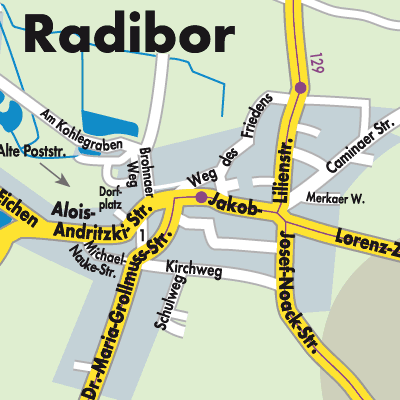 Stadtplan Radibor - Radwor