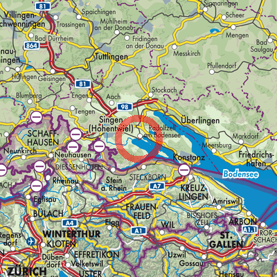 Landkarte Radolfzell am Bodensee