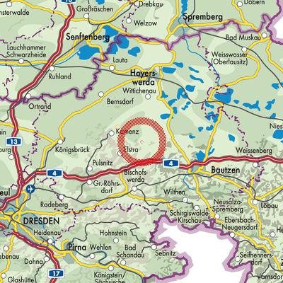 Landkarte Räckelwitz - Worklecy