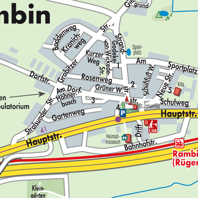 Stadtplan Rambin