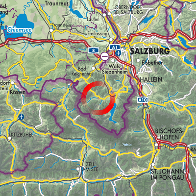 Landkarte Ramsau bei Berchtesgaden
