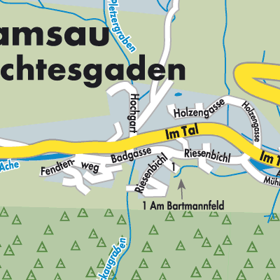 Stadtplan Ramsau bei Berchtesgaden