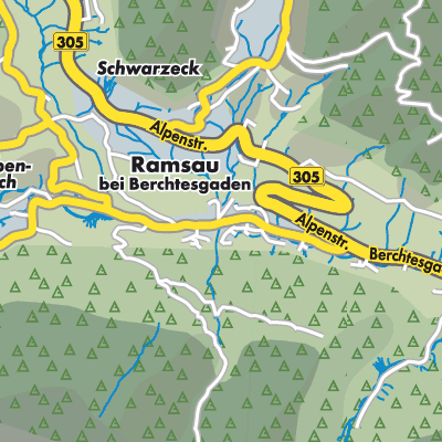 Übersichtsplan Ramsau bei Berchtesgaden