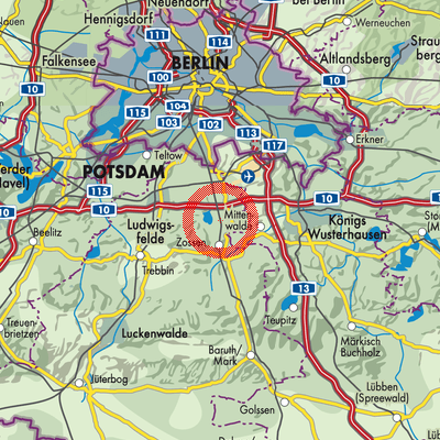 Landkarte Rangsdorf