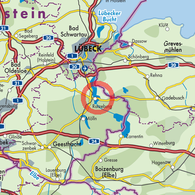 Landkarte Ratzeburg