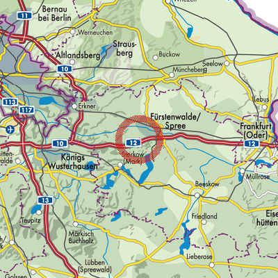 Landkarte Rauen