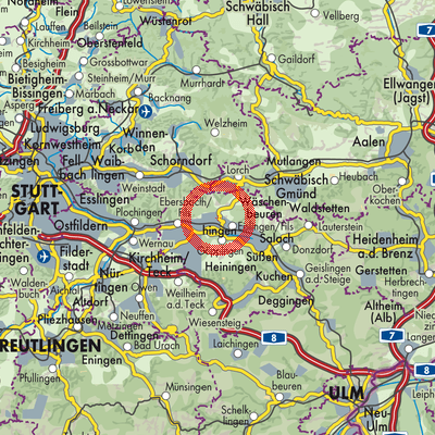 Landkarte Rechberghausen