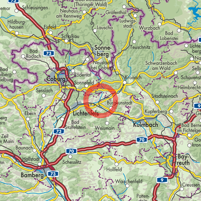 Landkarte Redwitz a.d.Rodach