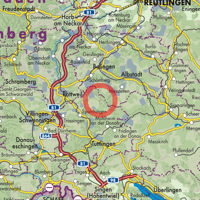Landkarte Reichenbach am Heuberg