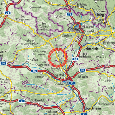 Landkarte Rentweinsdorf