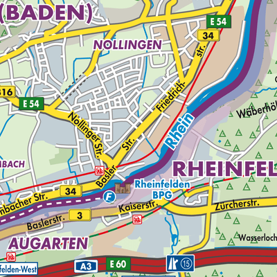 Übersichtsplan Rheinfelden (Baden)