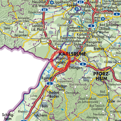Landkarte Rheinstetten
