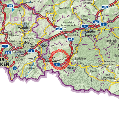 Landkarte Rieschweiler-Mühlbach