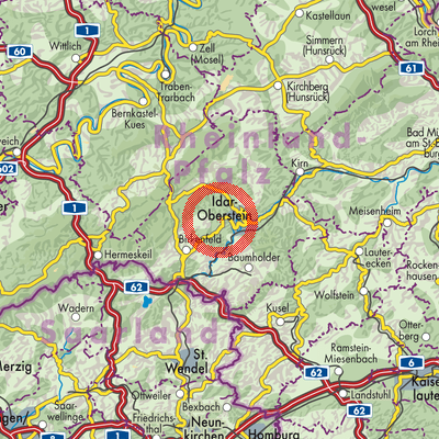 Landkarte Rötsweiler-Nockenthal