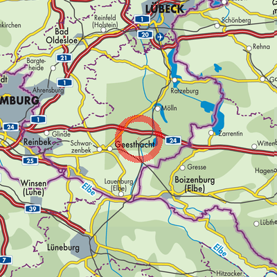 Landkarte Roseburg