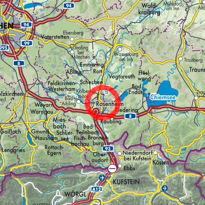 Landkarte Rosenheim