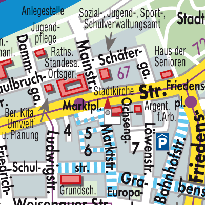 Stadtplan Rüsselsheim am Main