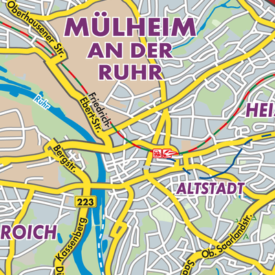 Übersichtsplan Mülheim an der Ruhr