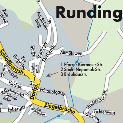 Stadtplan Runding