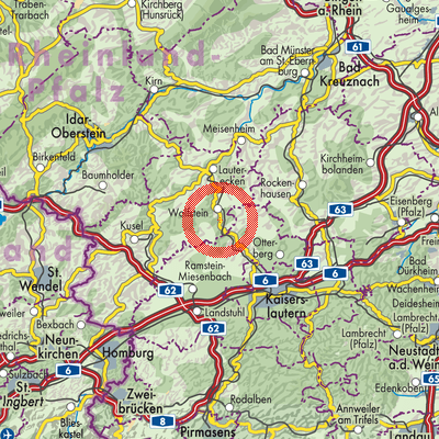Landkarte Rutsweiler an der Lauter