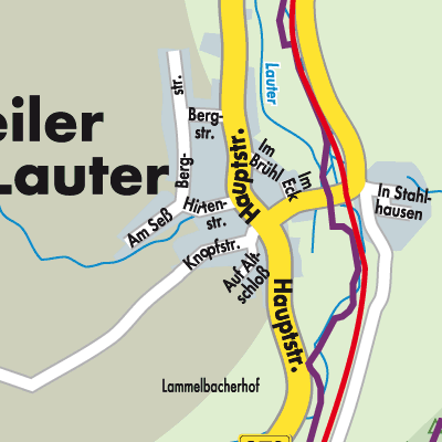 Stadtplan Rutsweiler an der Lauter