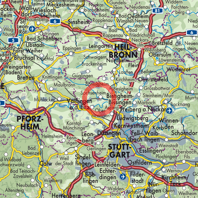Landkarte Sachsenheim