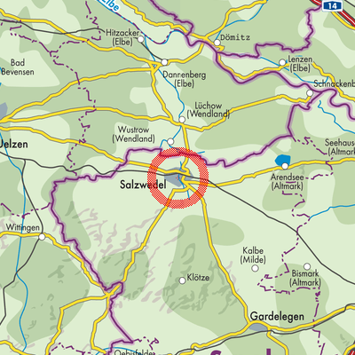 Landkarte Salzwedel