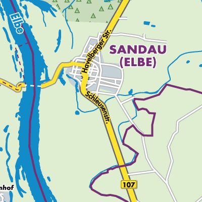 Übersichtsplan Sandau (Elbe)