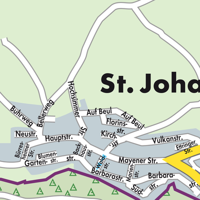 Stadtplan Sankt Johann