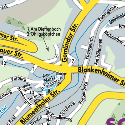 Stadtplan Schleiden