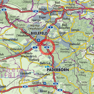 Landkarte Schloß Holte-Stukenbrock