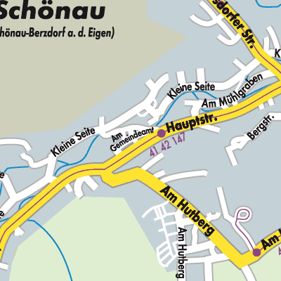 Stadtplan Schönau-Berzdorf auf dem Eigen