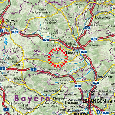 Landkarte Schönbrunn i.Steigerwald