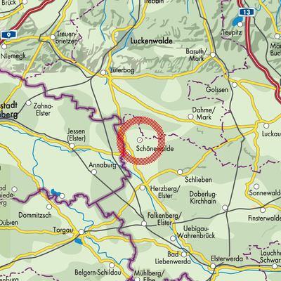 Landkarte Schönewalde