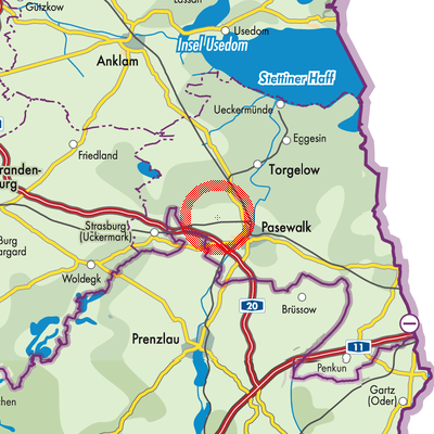 Landkarte Schönwalde