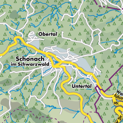 Übersichtsplan Schonach im Schwarzwald