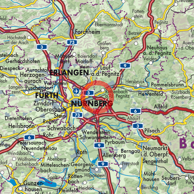 Landkarte Schwaig bei Nürnberg