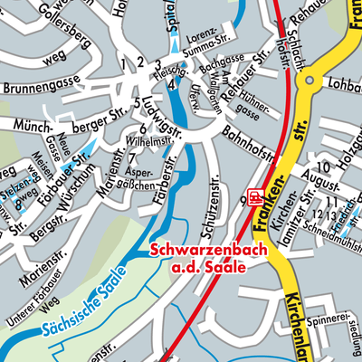Stadtplan Schwarzenbach a.d.Saale