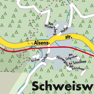 Stadtplan Schweisweiler