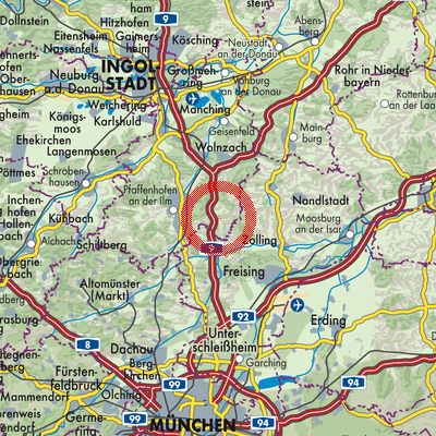 Landkarte Schweitenkirchen