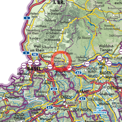 Landkarte Schwörstadt