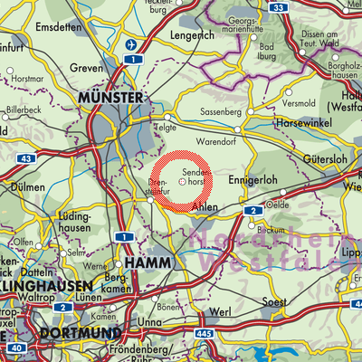 Landkarte Sendenhorst