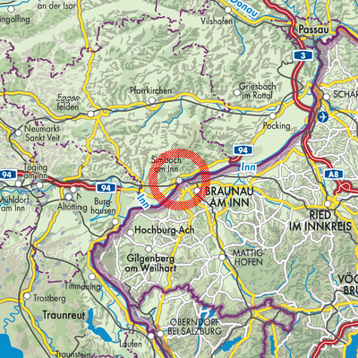 Landkarte Simbach