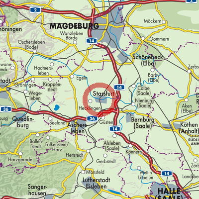Landkarte Staßfurt