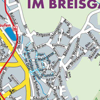 Stadtplan Staufen im Breisgau