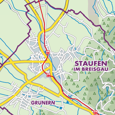 Übersichtsplan Staufen im Breisgau