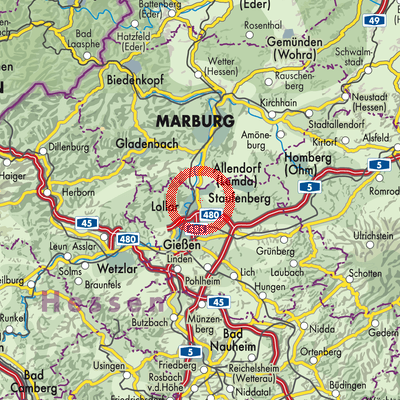 Landkarte Staufenberg