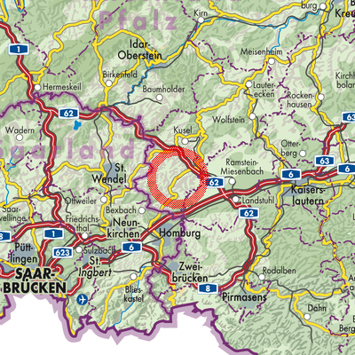 Landkarte Steinbach am Glan