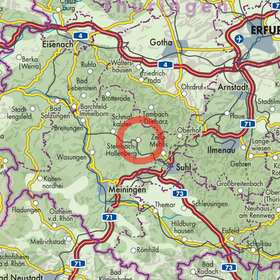 Landkarte Steinbach-Hallenberg