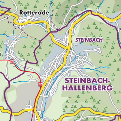 Übersichtsplan Steinbach-Hallenberg
